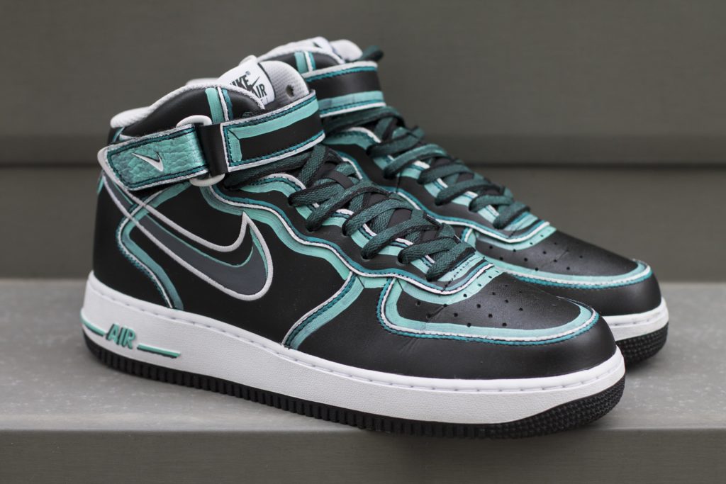neon swoosh air force 1